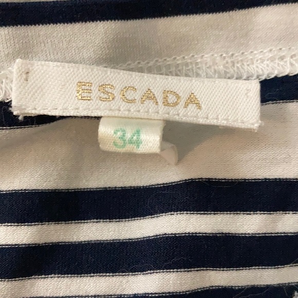Escada 34 (S) 3/4 Slv Popover Blouse w/Lace Trim - Picture 8 of 10